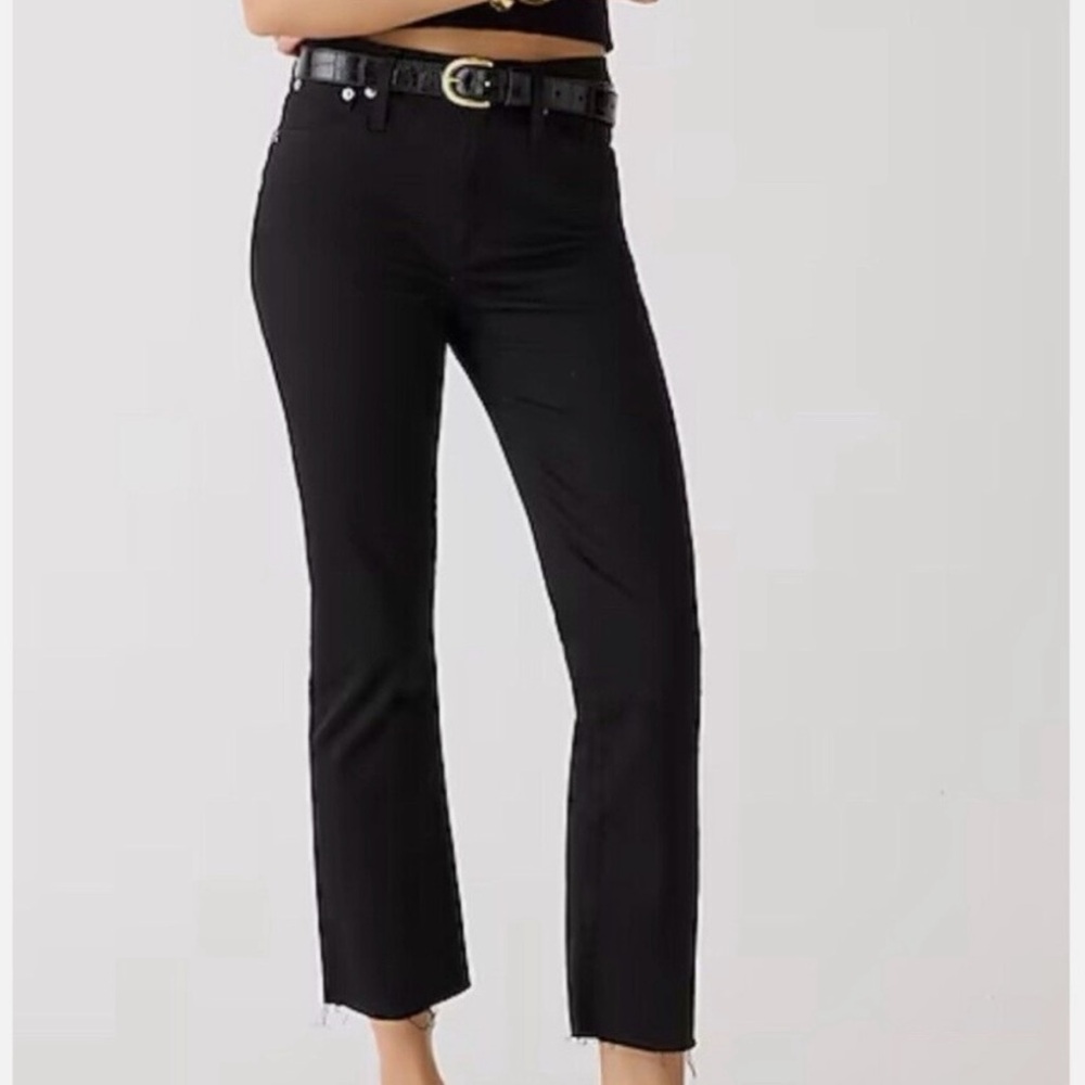 J.Crew 9” Demi-Boot Crop Jeans in Black